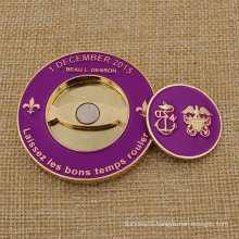 Promotion Custom Soft Enamel Metal Golf Ball Marker Challenge Coins